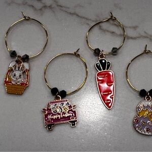 Easter Wine Glass Charms Set